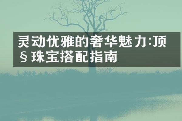 灵动优雅的奢华魅力:顶级珠宝搭配指南