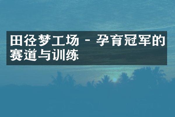 田径梦工场 - 孕育冠军的赛道与训练