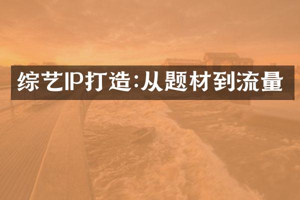 综艺IP打造:从题材到流量