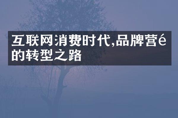 互联网消费时代,品牌营销的转型之路