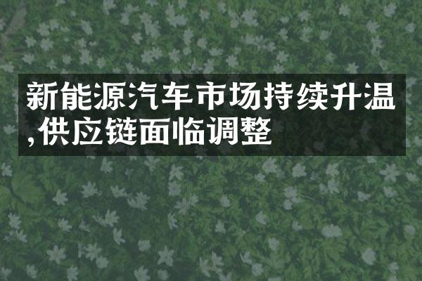 新能源汽车市场持续升温,供应链面临调整