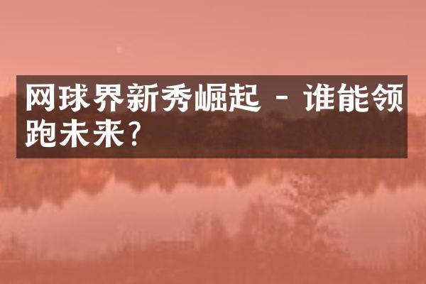 网球界新秀崛起 - 谁能领跑未来?