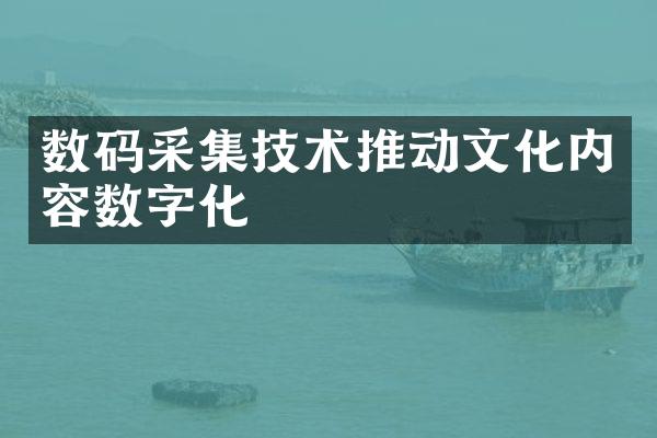 数码采集技术推动文化内容数字化