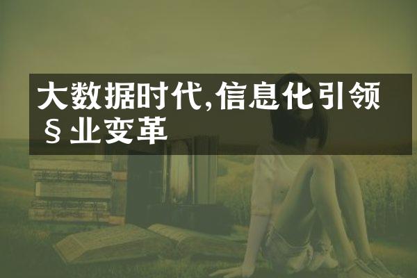 数据时代,信息化引领产业变革