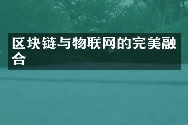 区块链与物联网的完美融合