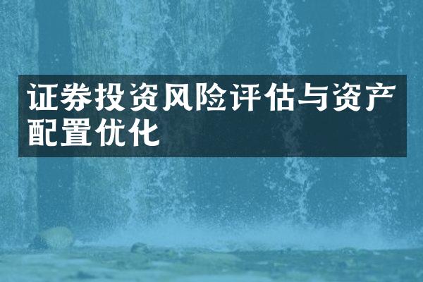 证券投资风险评估与资产配置优化