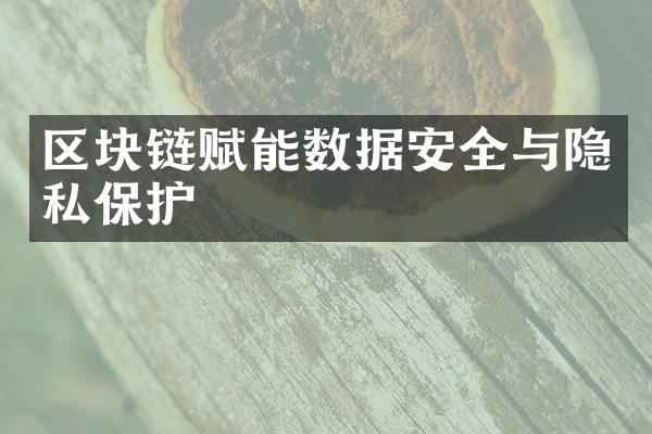 区块链赋能数据安全与隐私保护