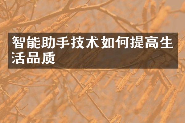 智能助手技术如何提高生活品质