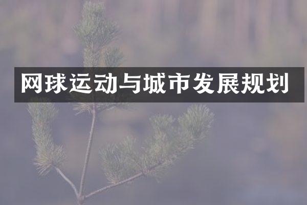 网球运动与城市发展规划