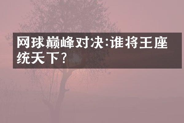 网球巅峰对决:谁将王座一统天下?