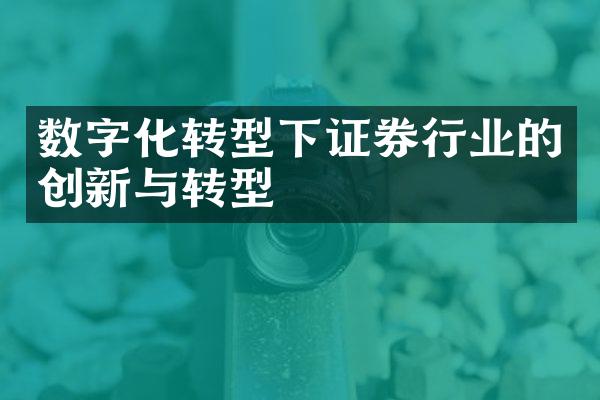 数字化转型下证券行业的创新与转型