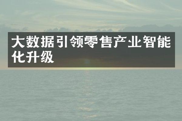 大数据引领零售产业智能化升级