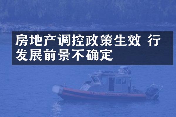 房地产调控政策生效 行业发展前景不确定