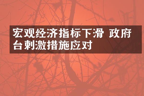 宏观经济指标下滑 政府出台刺激措施应对