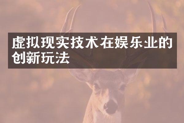 虚拟现实技术在娱乐业的创新玩法