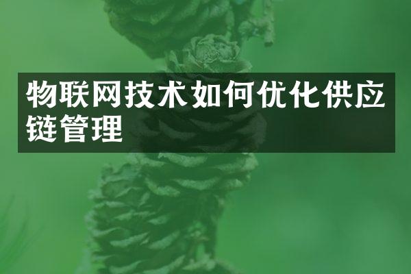 物联网技术如何优化供应链管理