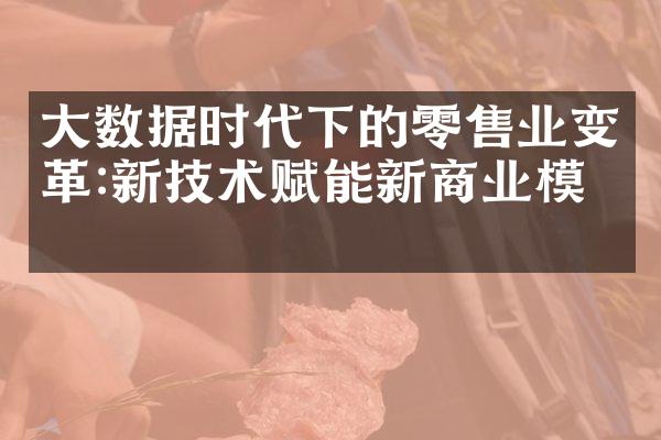 大数据时代下的零售业变革:新技术赋能新商业模式