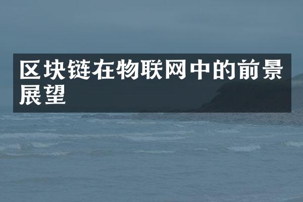 区块链在物联网中的前景展望