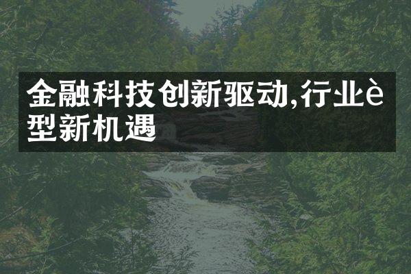 金融科技创新驱动,行业转型新机遇