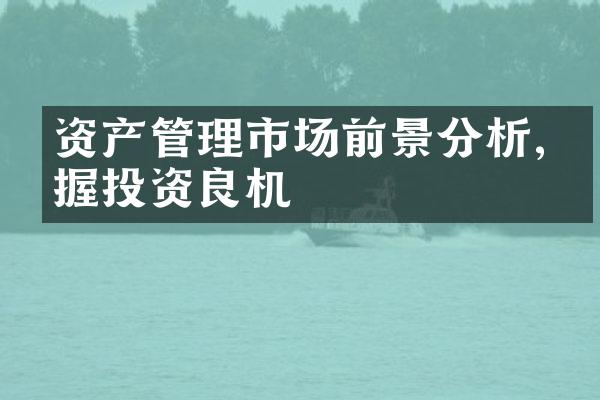 资产管理市场前景分析,把握投资良机