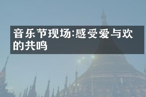 音乐节现场:感受爱与欢乐的共鸣