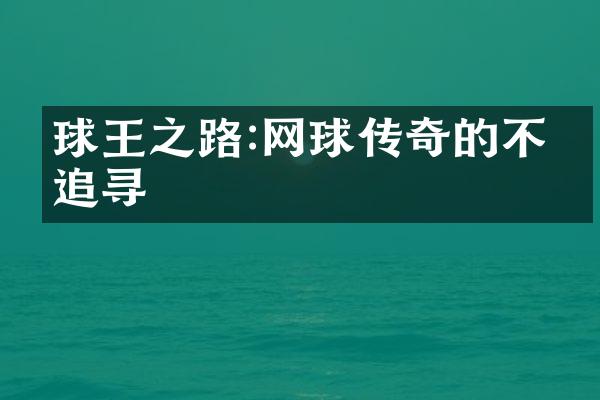 球王之路:网球传奇的不懈追寻