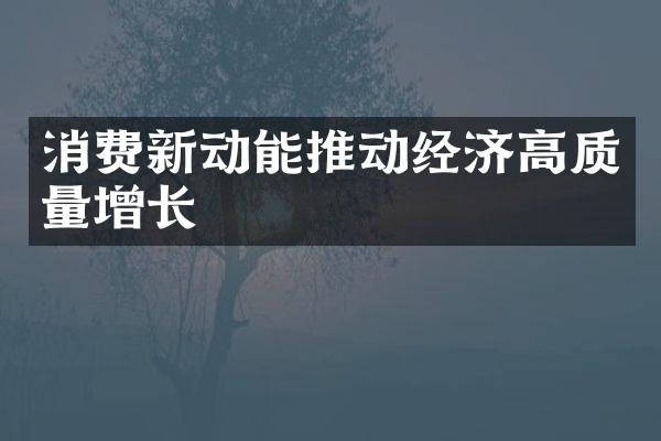 消费新动能推动经济高质量增长