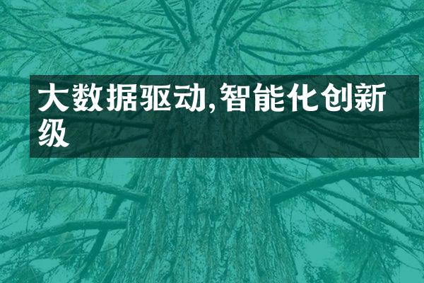 大数据驱动,智能化创新升级