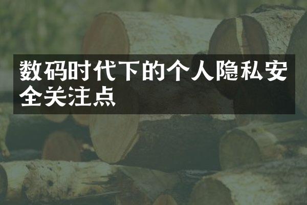 数码时代下的个人隐私安全关注点