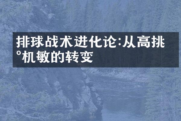 排球战术进化论:从高挑到机敏的转变