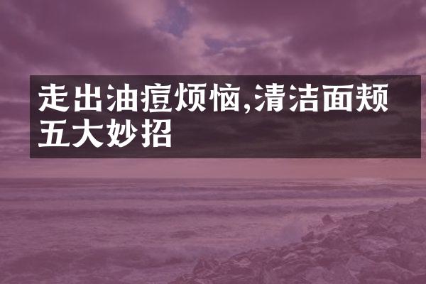 走出油痘烦恼,清洁面颊的五大妙招