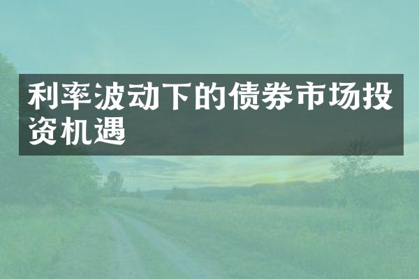 利率波动下的债券市场投资机遇