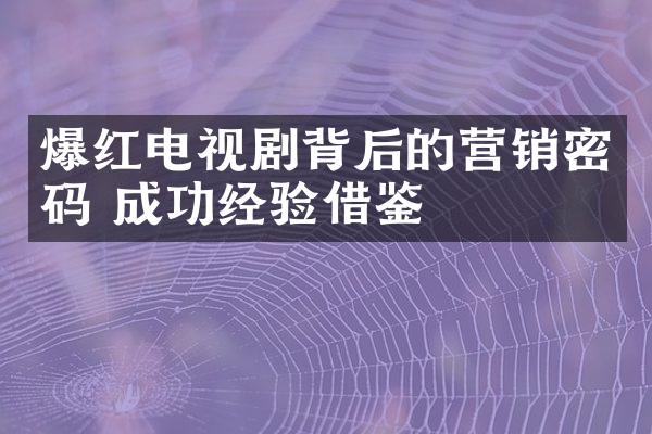 爆红电视剧背后的营销密码 成功经验借鉴