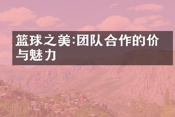 篮球之美:团队合作的价值与魅力