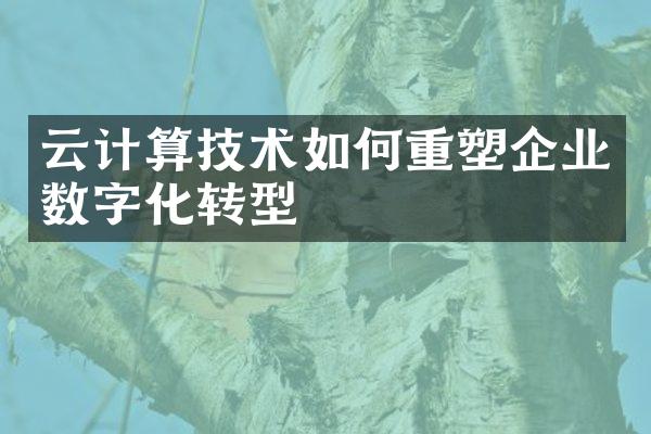 云计算技术如何重塑企业数字化转型