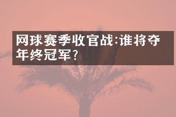 网球赛季收官战:谁将夺得年终冠军?