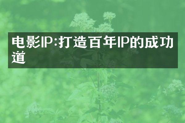 电影IP:打造百年IP的成功之道