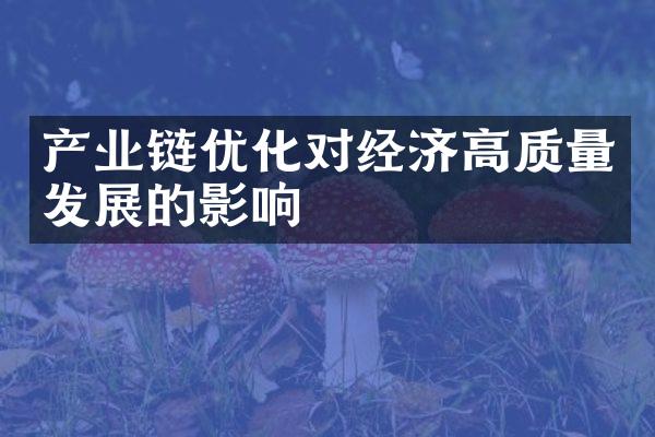 产业链优化对经济高质量发展的影响