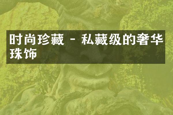 时尚珍藏 - 私藏级的奢华珠饰