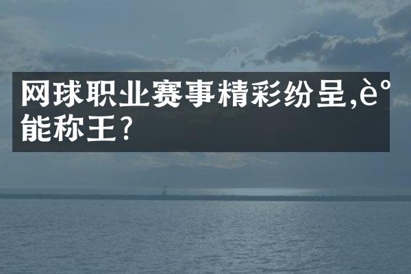 网球职业赛事精彩纷呈,谁能称王?