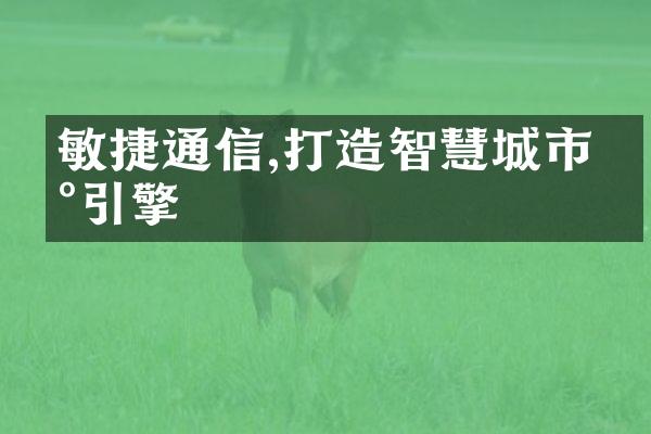 敏捷通信,打造智慧城市新引擎