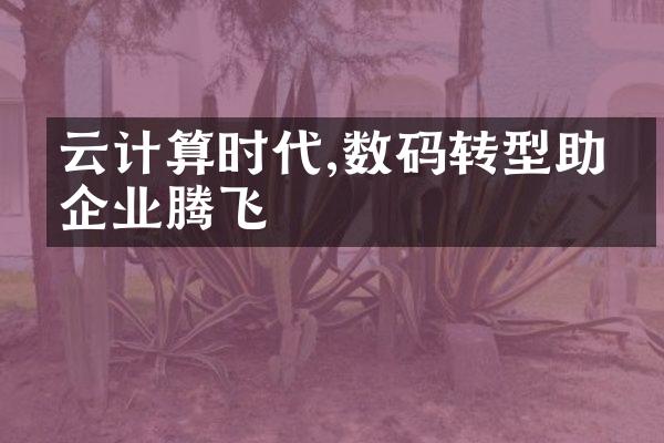 云计算时代,数码转型助力企业腾飞