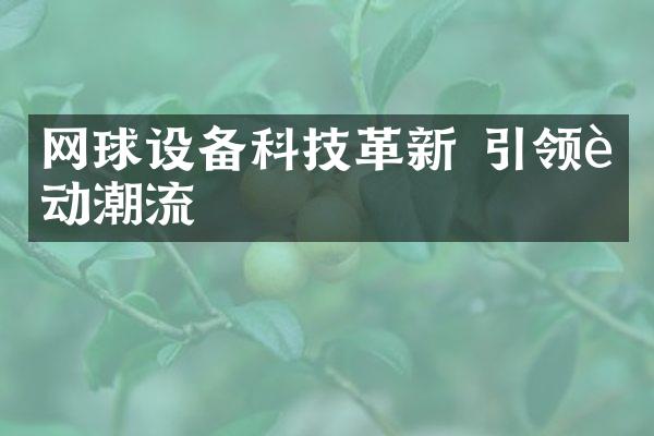 网球设备科技革新 引领运动潮流