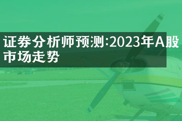 证券分析师预测:2023年A股市场走势