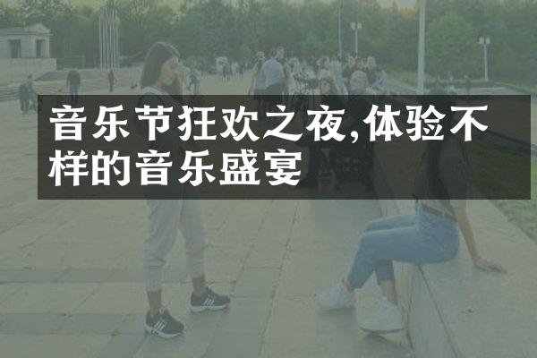 音乐节狂欢之夜,体验不一样的音乐盛宴