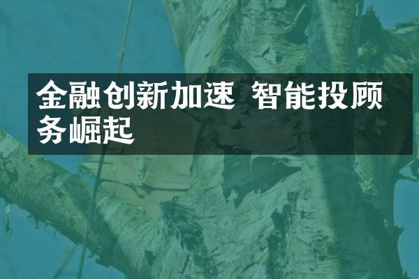 金融创新加速 智能投顾服务崛起