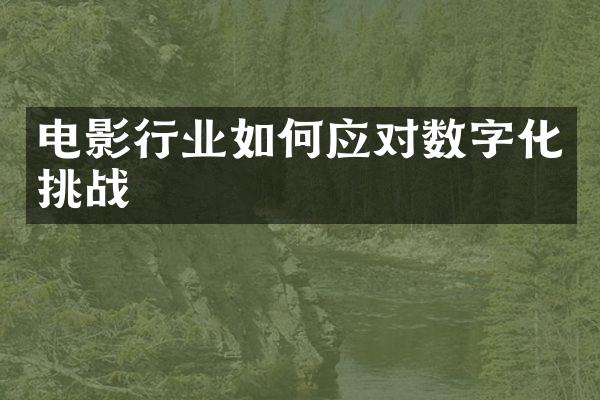 电影行业如何应对数字化挑战