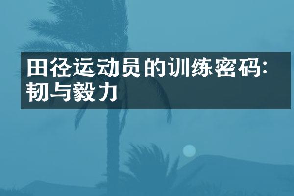 田径运动员的训练密码:坚韧与毅力