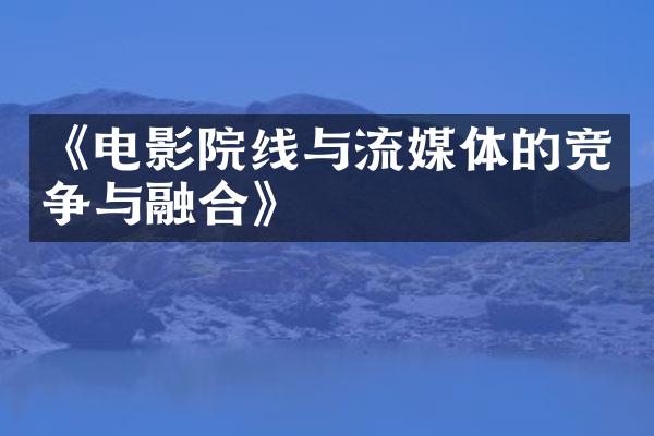 《电影院线与流媒体的竞争与融合》