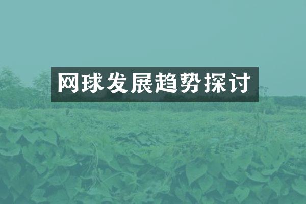 网球发展趋势探讨